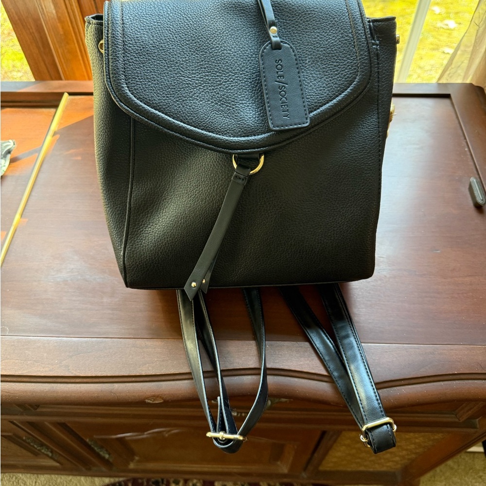 Sole Society Black Backpack